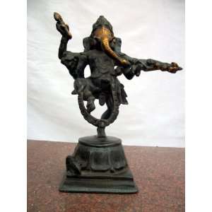  Brass Statue Of Dancing Lord Ganesha   Lord Of Success And 