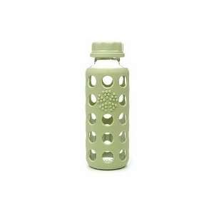  9 Oz Glass Bottle with Silicone Sleeve (Light Green 