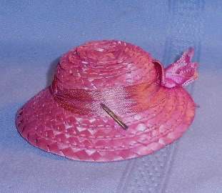 Vintage Lavender color Straw Hat for 8 DOLL  