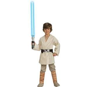   Star Wars Luke Skywalker Deluxe Child Costume / Brown   Size Small (4