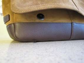 COACH 70416 CMD Tan Suede leather Mens or unisex messenger bag  