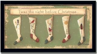 Twas The Night Before Christmas Sign Gift Print Framed  