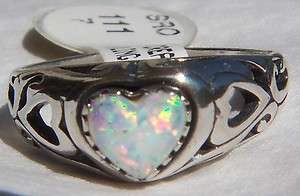 Sterling Silver Rings Wheeler Lab Created Opal sro 111  