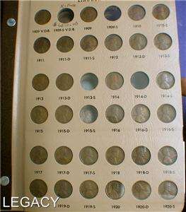 PARTIAL SET OF LINCOLN WHEAT/MEMORIAL CENTS (EYG  