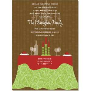 Holiday Dinner Table Chocolate Invitations