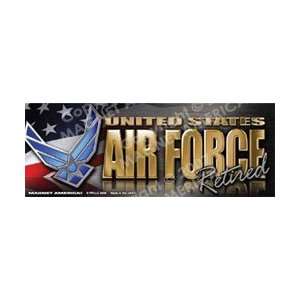  Air Force Retired Mini Bumper Strip Magnet: Automotive