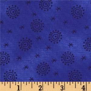  44 Wide One Bizillion B.C. RJR Swirls Royal Fabric By 