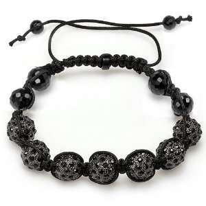  Beaded Crystal Bracelet Mens Ladies Unisex Hip Hop Style 