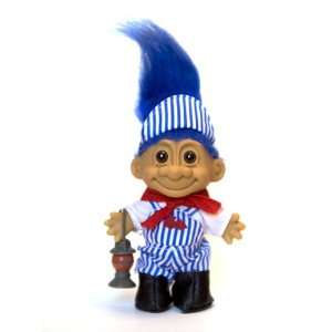  My Lucky Troll Train Conductor Troll Doll (Blue Hair 