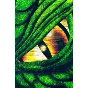   50 Count Standard Card Sleeves Green Dragon Eye: Toys & Games