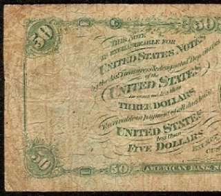 50 CENT STANTON NOTE 1869 1875 FRACTIONAL CURRENCY FOURTH ISSUE Fr 