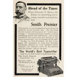   Typewriter Alexander T. Brown   Original Print Ad