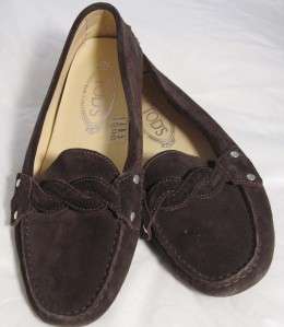 JP TODS BROWN SUEDE DRIVERS MOCASSIN LOAFERS SIZE 9M  