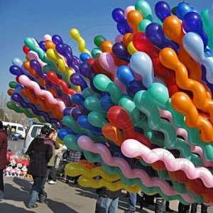 Spiral Wave Long Balloon Holiday Party Halloween 100cm  