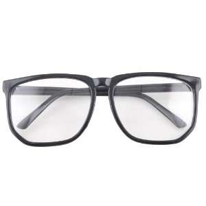   Square Clear Lens Black Frame Wayfarer Nerd Glasses 03 Toys & Games