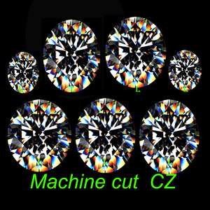 Cubic Zirconia AAAAAAA 1.75mm Loose White Round Stones Lot Machine Cut 
