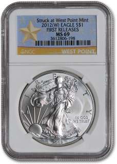   American Silver Eagle   NGC MS69   First Releases   West Point Star