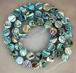 15.5inches 8mm Natural Multicolor Abalone Shell Coin Beads