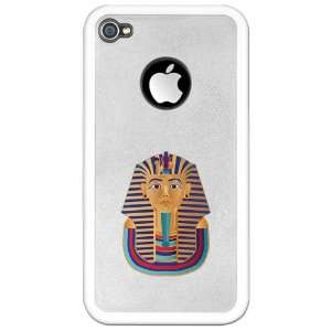   or 4S Clear Case White Egyptian Pharaoh King Tut 
