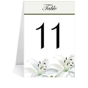   Table Number Cards   Flower Affair #1 Thru #44