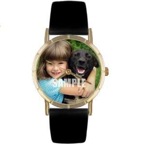    Custom Pets Photo Watch Classic Gold Style: Kitchen & Dining