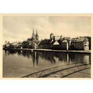  1934 Ratisbon Regensburg Germany Danube Regen River 