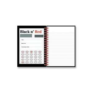  Black n Red/John Dickinson Products   Wirebound Notebook, Ruled, w 