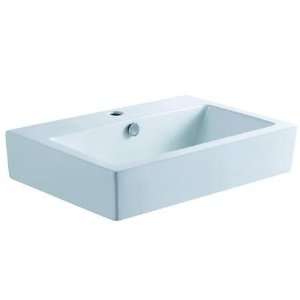 CLEARWATER WASH BASIN WITH OVERFLOW HOLE White Finish:  