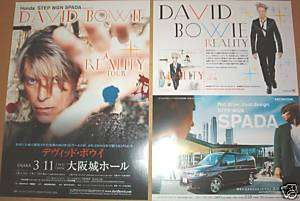 DAVID BOWIE REALITY TOUR 04 JAPANESE MINI POSTER/FLYER  