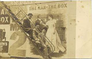Sunbury Pa Opera House Billboard The Man on the Box 1910 Postcard 