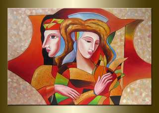 Lovers Modern Abstract oil painting bestbid_shop F14  