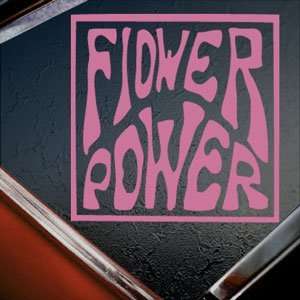  Flower Power Peace Hippie Pink Decal Truck Window Pink 