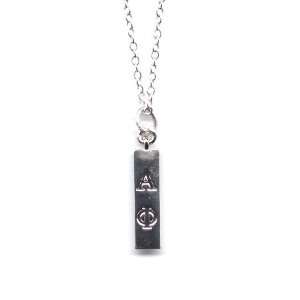  Alpha Phi Sorority Silver Bar Necklace Jewelry