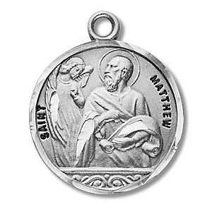  Round St. Matthew Pendant   Silver: Jewelry