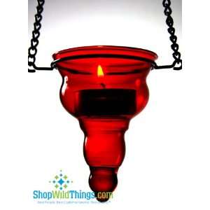  Hanging Candle Holders #3 RED GLASS   SET OF 6 PCS!: Home 