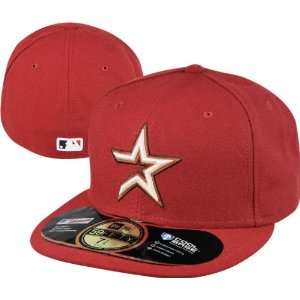  Houston Astros New Era 5950 Fitted Red Baseball Cap Size 7 