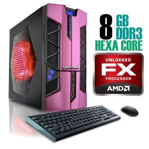   , AMD FX Gaming PC, W7 Ultimate, CrossFireX, Black/Pink Electronics