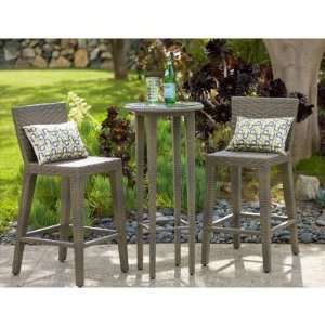 Outback Company Manzano All Weather Wicker Bar Height Patio Bistro Set