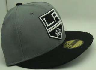 NEW ERA LOS ANGELES KINGS TWO TONE BLACK GREY NHL 59FIFTY FITTED HAT 