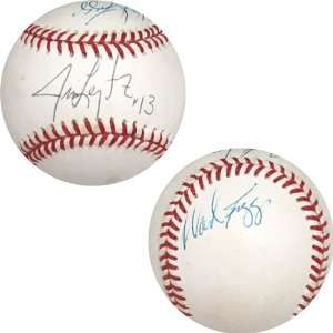  Wade Boggs & Jim Leyritz Autographed/Hand Signed Baseball 