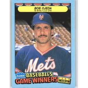  1987 Fleer Game Winners #32 Bob Ojeda   New York Mets 