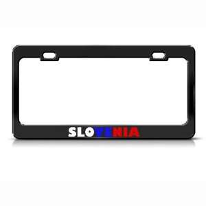 Slovenia Flag Country Metal license plate frame Tag Holder