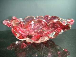 Pink Murano Shell Shape Bowl  
