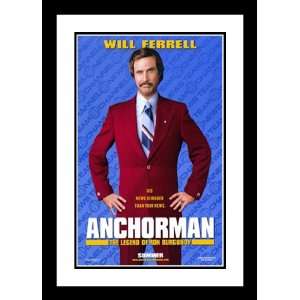  Anchorman Ron Burgundy 32x45 Framed and Double Matted Movie 