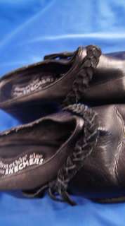 Skechers Slides Black Leather 7 Womens Shoes  
