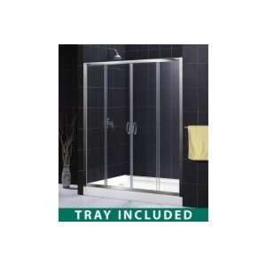   Visions SHTRDR3260011WTRAYDS. 32x60, Center Drain, Clear Glass, Chrome