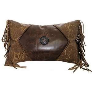  Jeweled Leather Oblong Pillow