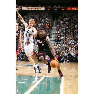 Miami Heat v Utah Jazz LeBron James and Andrei Kirilenko by Melissa 