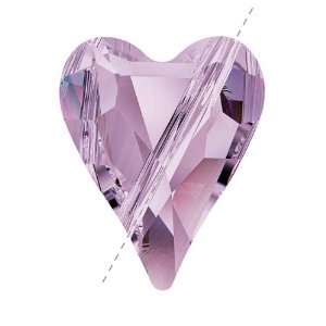   Crystal #5743 Wild Heart Bead 17mm Violet (1) Arts, Crafts & Sewing