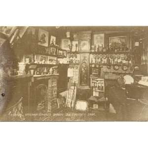 1910 Vintage Postcard Interior of Charles Dickens Old Curiosity Shop 